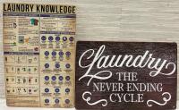 2 New 12&rdquo; Novelty Laundry Signs
