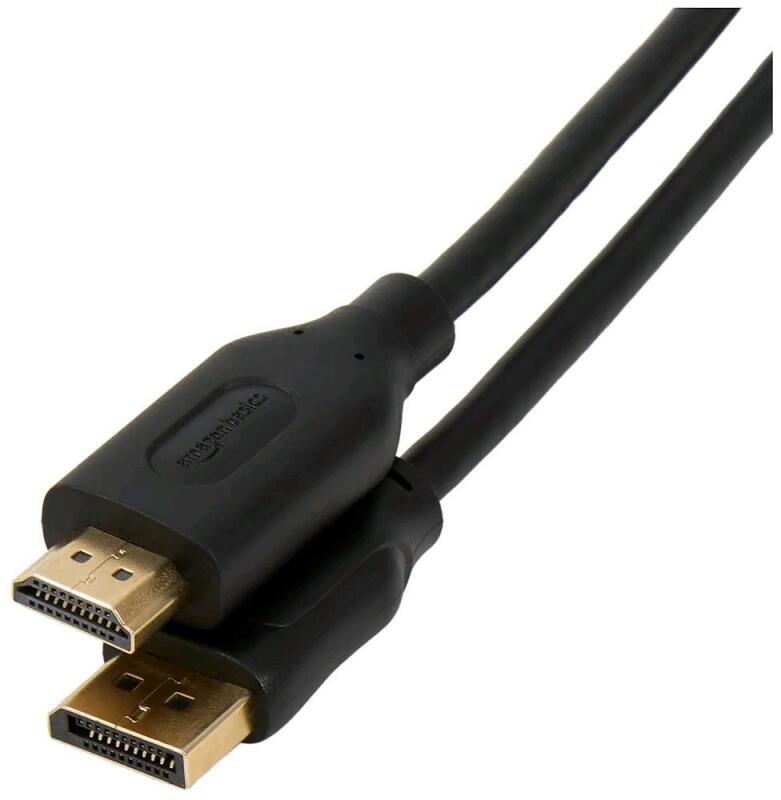 Six (6) New Amazon Basics DisplayPort to HDMI Display Cable, Uni-Directional, 4k@30Hz, 1920x1200, 1080p, Gold-Plated Plugs, 6 Foot Black