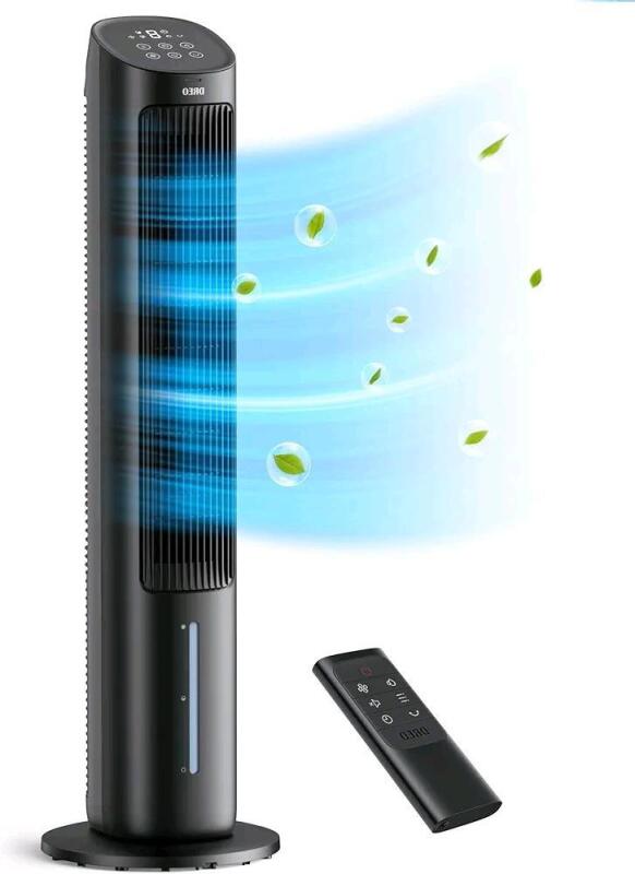 As New Dreo Evaporative Air Cooler, 40&rdquo; Cooling Fan with 80&deg; Oscillating, Removable Water Tank, Ice Packs, Remote Control, 4 Speeds, 7H Timer - Retails for over $300