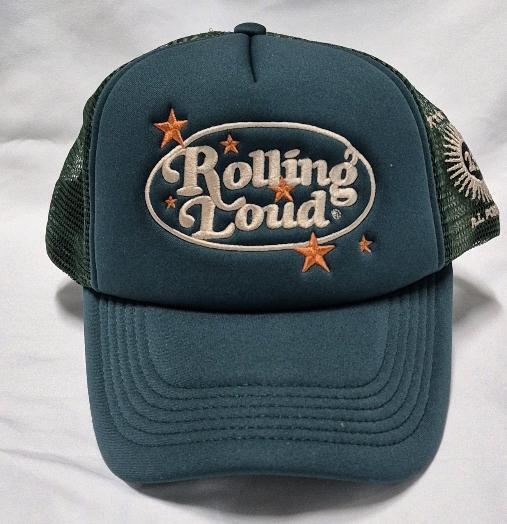 New sz O/S Rolling Loud Portugal 23 Champs Green Trucker Hat - Mesh Back Retails for $50