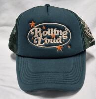 New sz O/S Rolling Loud Portugal 23 Champs Green Trucker Hat - Mesh Back Retails for $50
