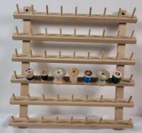 June Tailor Spool / Thread Rack w/7 Spools . Holds Upto 54 Individual Spools . Rack measures 14"&times;14"