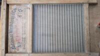 Vintage National Washboard Co. Glass Washboard. 21" Tall