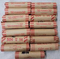 15 Rolls Canadian One Cent Pennies .