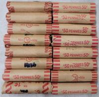 16 Rolls Canadian One Cent Pennies .