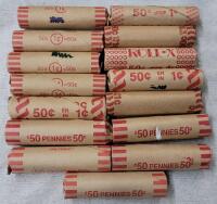 15 Rolls Canadian One Cent Pennies .