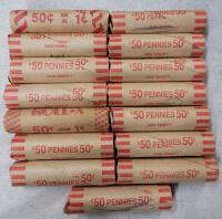 15 Rolls Canadian One Cent Pennies .
