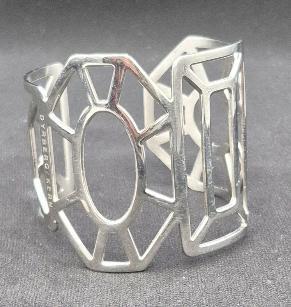 Dyrberg/Kern Structia Cuff Bracelet 2.5" Wide & Thick