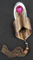Kien Brooch with Tassel 8.75" Long