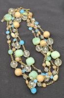 Beautiful Joan Rivers Beaded/Stone Necklace 70" Long