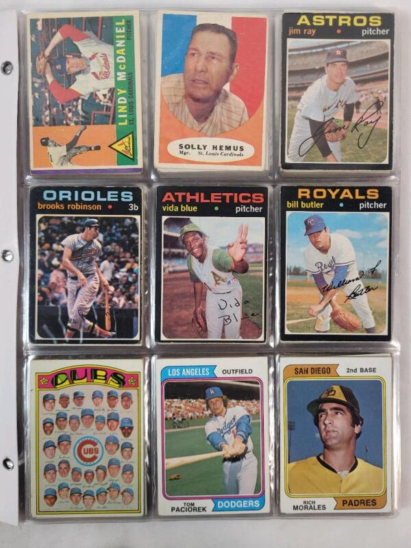 1960, 1961 & 1971-1991 Topps MLB Baseball Trading Card Singles . 108 Trading Cards .