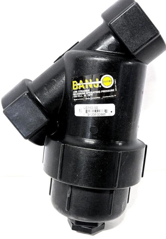 New BANJO LS150-50 Line Strainer, Maximum Operating Pressure 15p P.S.I. @ 70F | Retails Over $100!