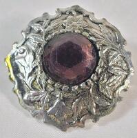 Vintage Hollywood Amethyst Scottish Thistle Womens Brooch . See photos for size
