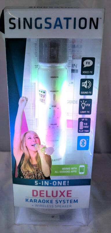 New | Singstation Bluetooth 5-in-One | SOLO DELUXE Karaoke System + Wireless Speaker.