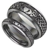 Two Stainless Steel Rings Exquisite Celtic Knot Wedding Band Style Size 11.5 and 10.5