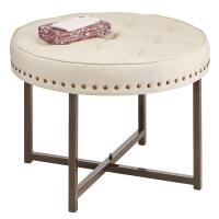 New mDesign Round Padded Stool with Studs. Measures 22.44" diameter x 16.5" high