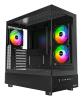 New - MONTECH XR, ATX Mid-Tower PC Gaming Case, 3 x 120mm ARGB PWM Fans Pre-Installed, Full-View Dual Tempered Glass Panel, Wood-Grain Design I/O Interface, Support 4090 GPUs, 360mm Radiator Support, Black . Retail $215