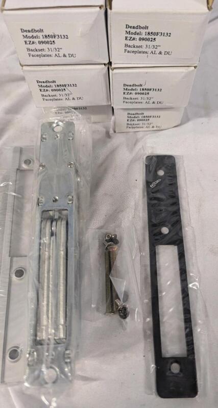 6 New LSDA Deadbolt 31/32" with Faceplate.