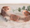 6 Strong Magnets Solid Copper Magnetic Tree of Life Bracelet Open Cuff Bangle with Intricate Celtic Knot Desig 3&rsquo;&rsquo; Diameter 1.5&rsquo;&rsquo; opening Large Wrists - 4