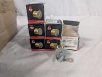 6 New LSDA 1" Mortise Thumbturn Satin Chrome Cylinder. Retails for $270 ($45 ea)