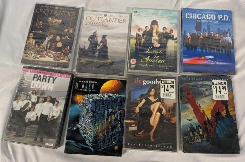 8 DVD TV Show Collections. All sealed except for Star Trek.