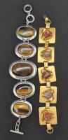 2 Stone & Metal Bracelets 7" Long