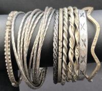 9 Vintage Bangles Bracelets