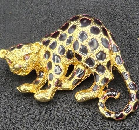 Vintage Rhinestone Brooch 2.5" Long