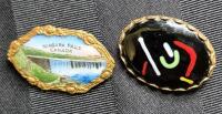 2 Vintage Pins - Niagara Falls 1.4" Long & Abstract Signed Pin 1.25" Long