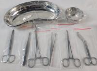 New - 8pc. Stainless Steel Basic Minor Surgery Surgical Dressing Kit .