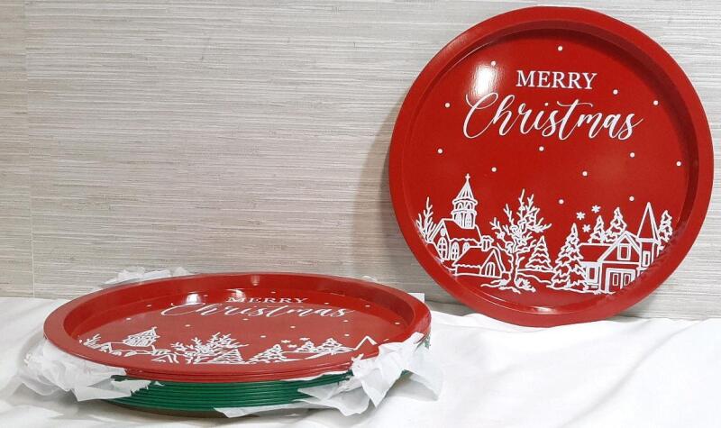 12 New Holiday Tin Trays
