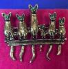Whimsical Six Little Cat Brooch with Emerald Rhinestone Gemstone Eyes approximately 1.5 x 1.75&rsquo;&rsquo; Back Bale for Pendant Stock showing model - 6