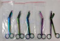 5 New Multi-Color Rainbow First-Aid / Nursing Bandage Scissors , 7 &frac14;" Long