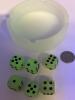 New Luminous Ashtray Glow in Dark Premium Rubber Portable Round Design Ashtray / Glow-in-the-Dark Dice Set 6pcs 14mm Acrylic Resin Dices for Nightclubs & Home Games, Durable Tabletop Gaming Accessories - 6
