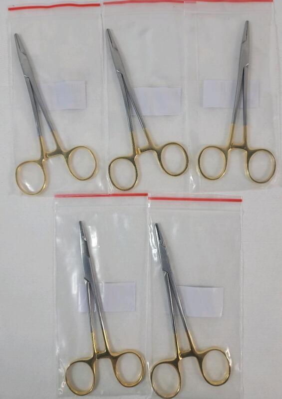 5 New T/C Mayo Hegar Needle Holder Driver 5.5" (14cm) w/Tungsten Carbide Cross Serrated Inserts . Retail $100