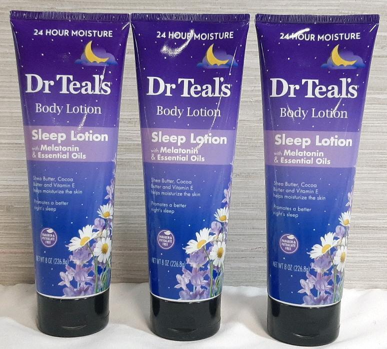 3 New Dr Teals Body Lotion Tubes | 8 oz's Each