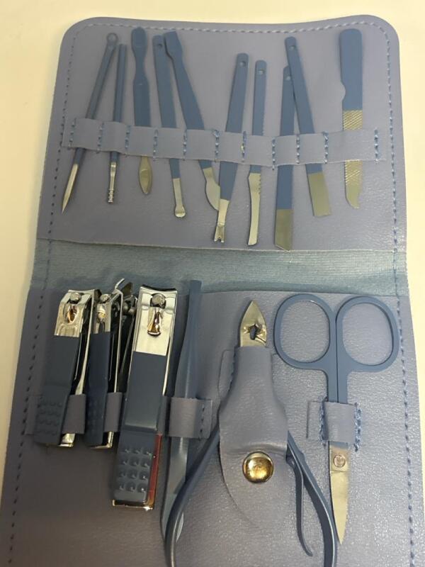 New 16pcs Premium Stainless Steel Manicure And Pedicure Set Including Nail Clippers, Scissors, Ear Pick, And Travel Essential Set, Foot And Beauty Care Pedicure Supplies for Professionals Stock photos added