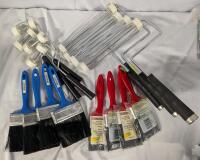 New Painted Supply Kit. 4x 10" Roller, 4x 3" Roller, 4x 4" Paintbrush, 4x 3" Paintbrush.