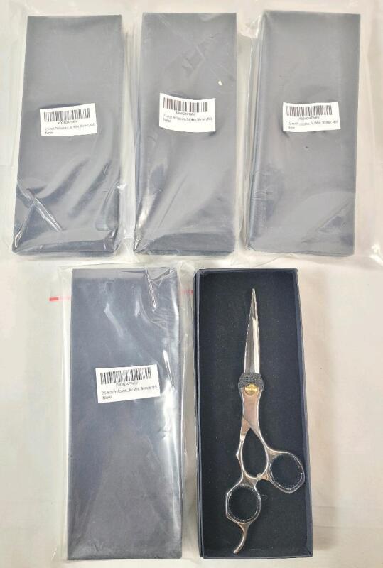5 New 7.5" Professional Hair Cutting Scissors for Men , Women & Children . Each Individually Boxed .