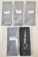 5 New 7.5" Professional Hair Cutting Scissors for Men , Women & Children . Each Individually Boxed .
