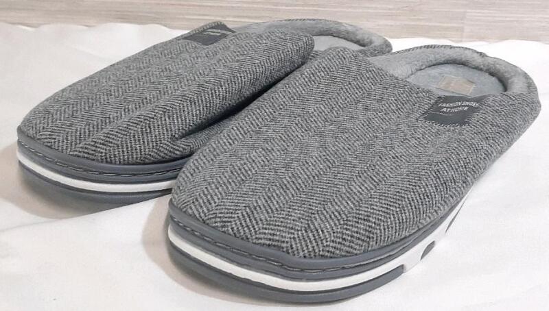 New Pair of Grey Indoor House Slippers | Size 11.5
