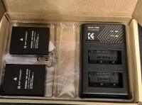 As New K&F Concept NP-W126 Battery & Dual USB Charger Set, Compatibility with Various Fujifilm Camera Models - Adapter Cord Not Available