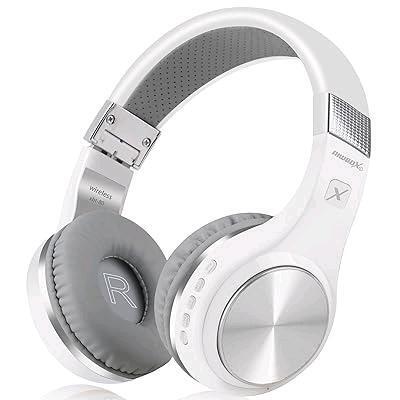 As New Riwbox XBT-80 Folding Stereo Wireless Bluetooth Headphones Over Ear with Microphone and Volume Control, Wireless and Wired Headset for PC, Cell Phones, TV, ipad