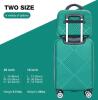 New - Tripcomp 2pc Carry-On Luggage Set . Hardshell Carry-On Suitcase w/Spinner Wheels & Handheld Hardshell Carry-On Bag , Dark Green . - 2
