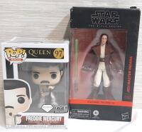 New In Box Freddie Mercury Funko Pop Vinyl Figure & Star Wars: The Acolyte Jedi Master Indara Figure
