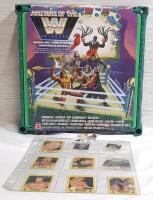 New in Box Masters of The W Universe Grayslull Wrestling Ring & Sheet of Vintage 80's Monty Gum Wrestling Federation Yellow Cards