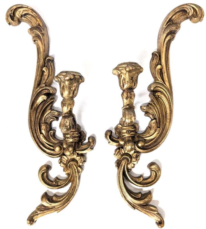 Pair of Vintage DURWOOD Kitchener, Canada Wall Sconces Candle Holders, 16.75" Long Each