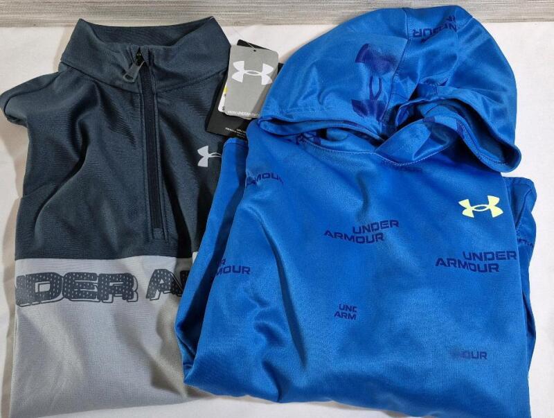 New with Tags & As New Sz Medium Youth Under Armour Hoodie & Half Zip Top