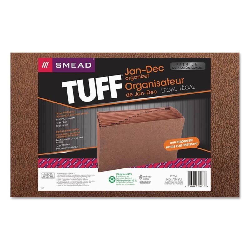 New Smead Tuff Expanding Legal Organizer, Jan-Dec, 15x10&rdquo;