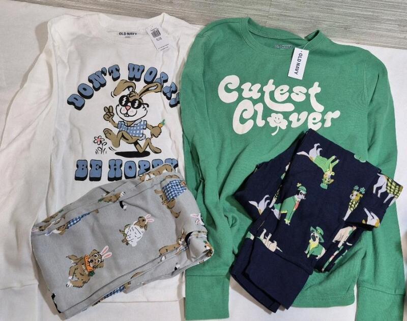 2 New with Tags Sz XL Youth Old Navy PJ'S Long Sleeve & Pants
